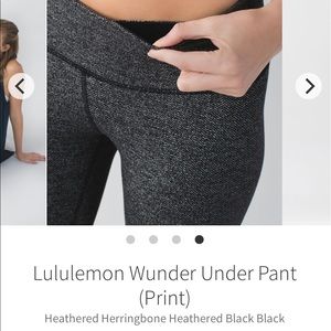 Lululemon wunder under herringbone legging size 2